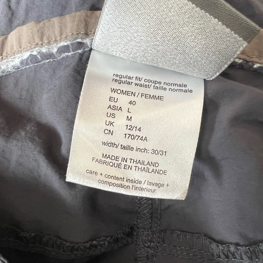 Jack Wolfskin Outdoor Belsen Capris Pants Grey 20” Inseam Women’s Medium Hiking - Picture 2 of 5